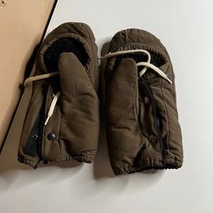Elmer by Swany Down‎ Mittens Brown Olive Quilted Fleece Lined Fold Back M/L